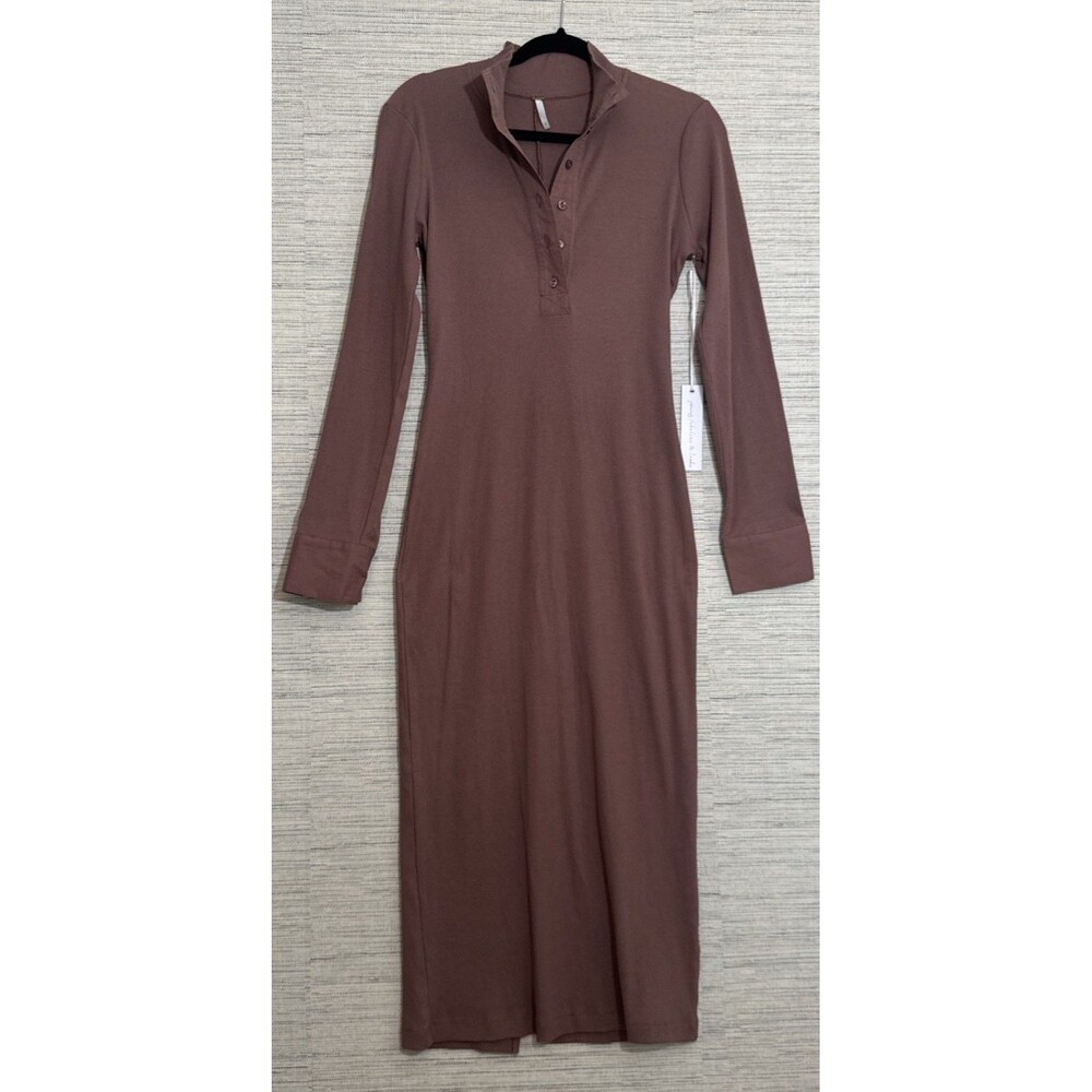 Young Fabulous Broke Brown Henley Dress Medium